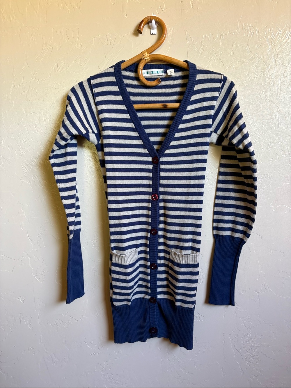 Urban Outfitters Cotton Acrylic Striped Long Sleeve Long Cardigan Sweater XS